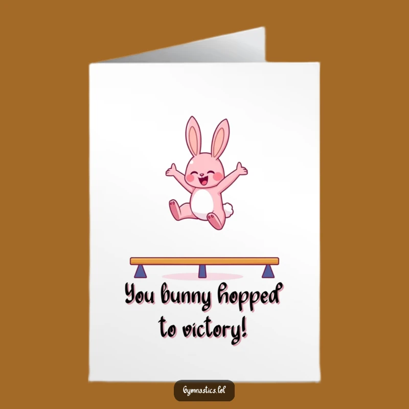 Free Printable Bunny Gymnastics Congrats Card - Hilarious Downloadable Achievement