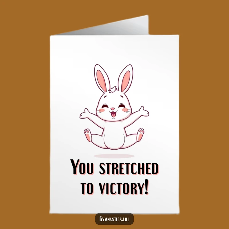Free Printable Congrats Card: Bunny Split Achievement Downloadable Gift