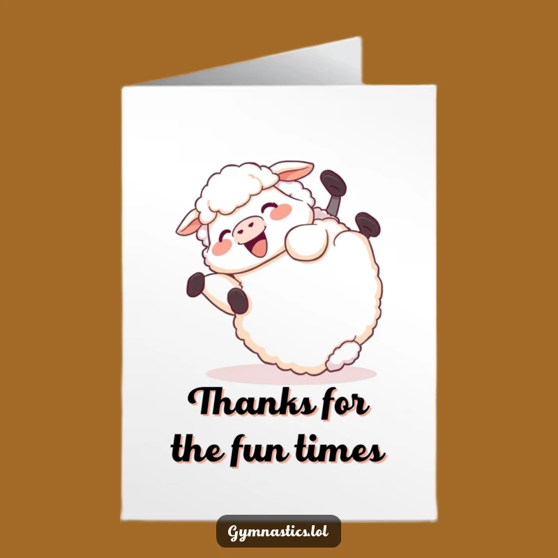 Free Printable Thank You Card: Giggling Sheep Tumble, Perfect Downloadable Gift