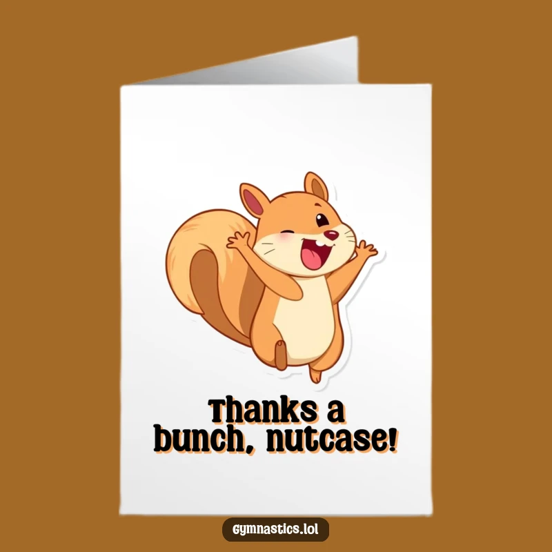 Free Printable Thank You Card: Cheerful Squirrel Somersault for a Downloadable Thank You!