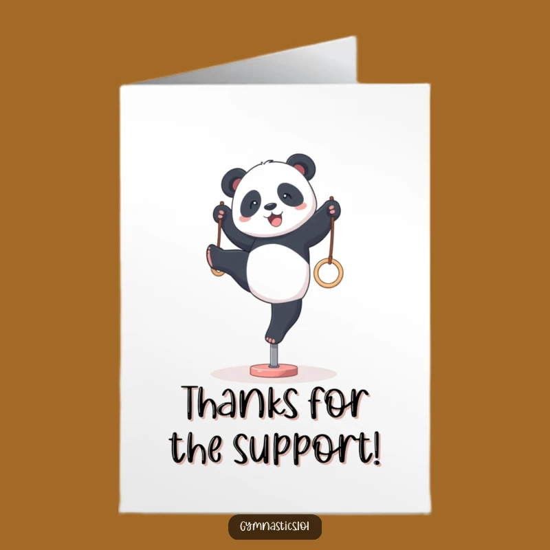 Free Printable Thank You Card: Panda Handstand Gratitude - Funny Downloadable