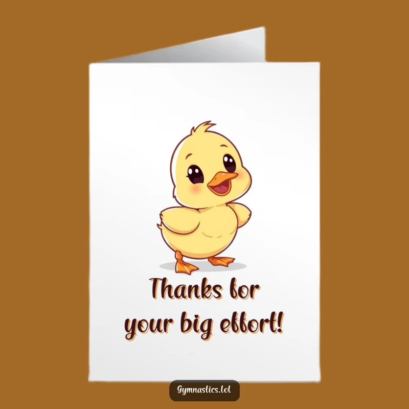 Free Printable Thank You Card: Wobbly Duckling's Surprise Thanks - Funny Download