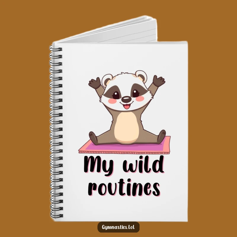 Funny Badger Split Gymnastics Notebook: Cheerful Notes for Your Journal