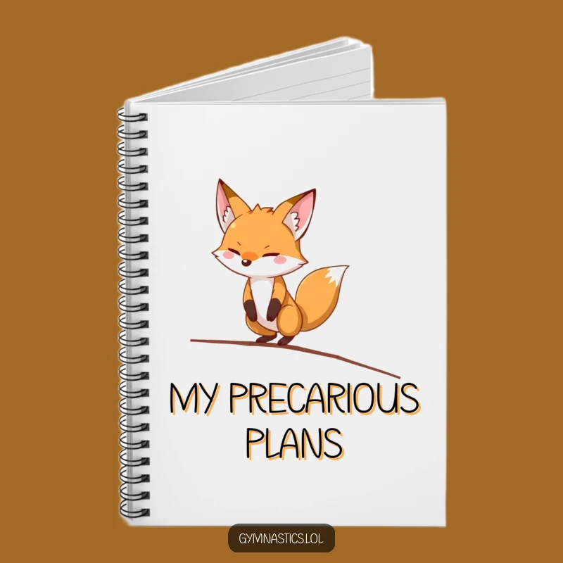 Funny Fox Balance Beam Notebook: Jot Down Your Focused Thoughts