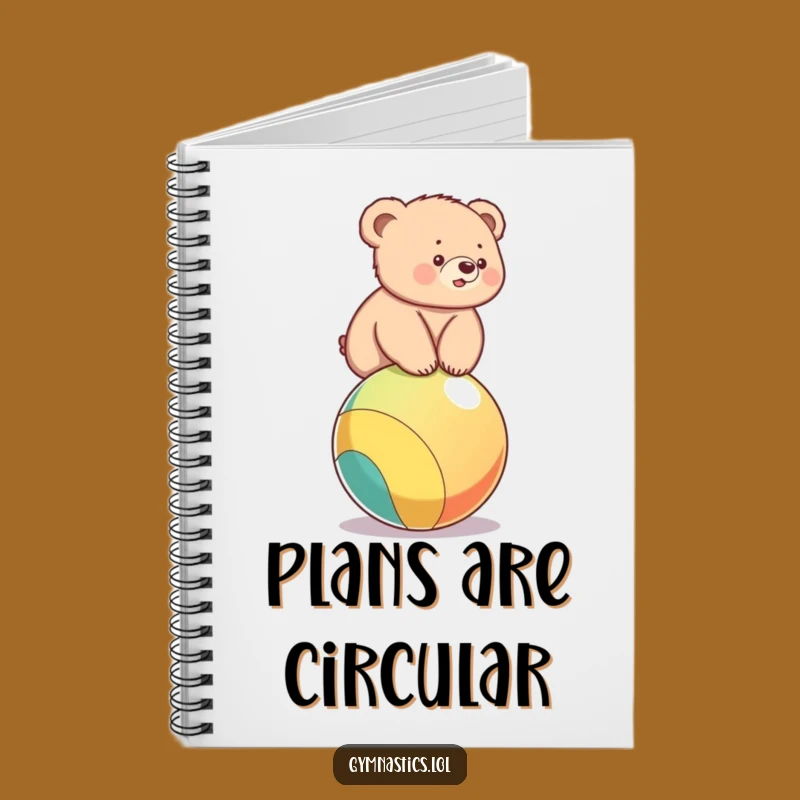 Funny Bear Cub Ball Balance Notebook - Hilarious Journal for Life's Wobbly Moments