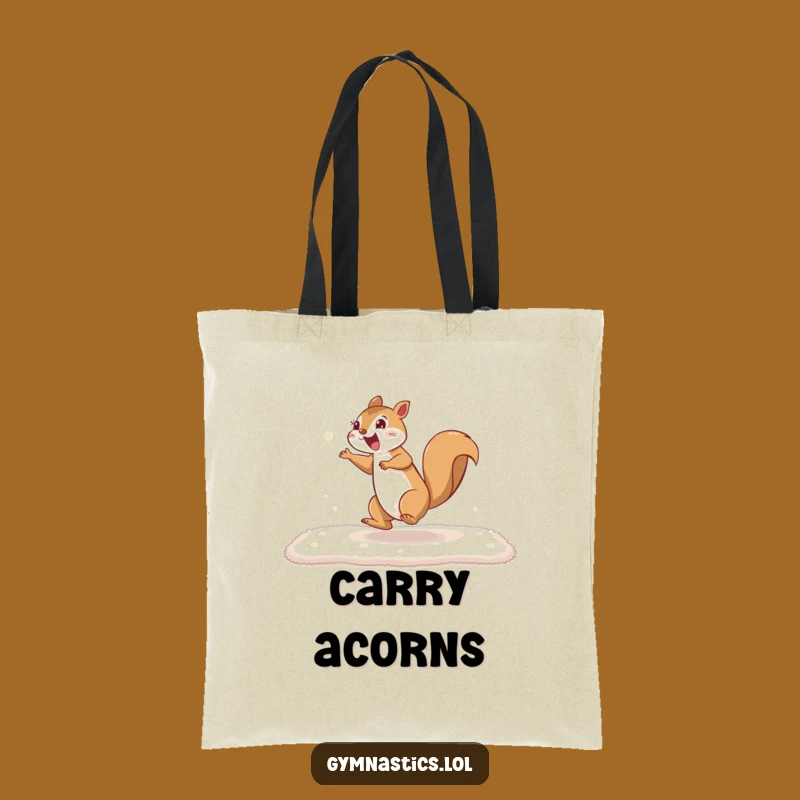 Funny Squirrel Cartwheel Tote Bag - Carry Your Energy with Style, Perfect Gift