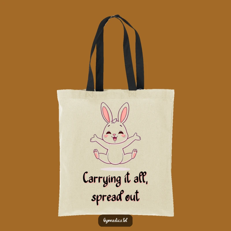 Funny Bunny Split Tote Bag: Carry Your Flexibility with This Quirky Companion
