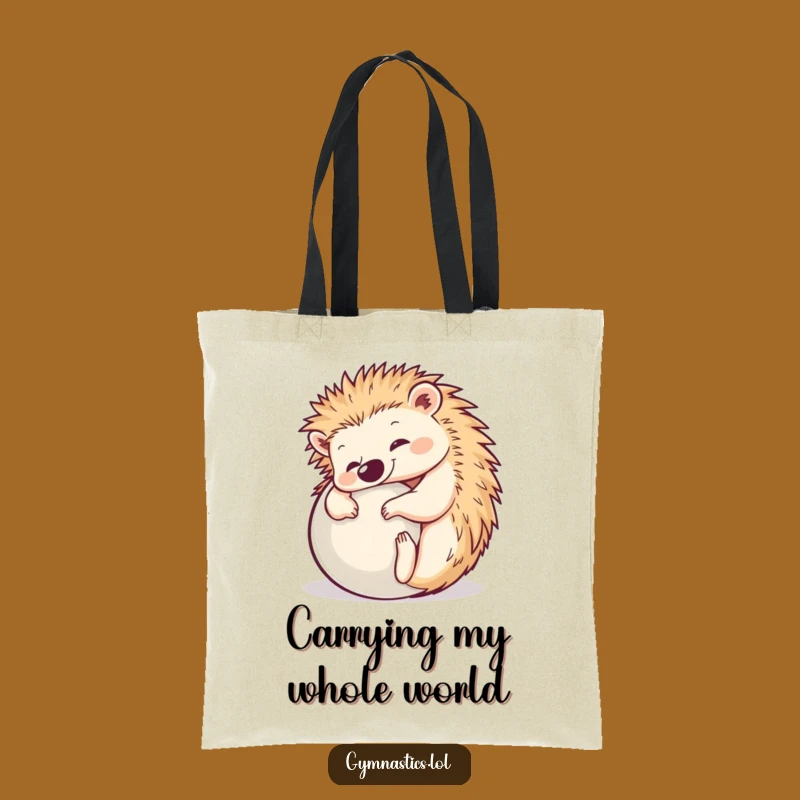 Funny Hedgehog Yoga Tote Bag: Durable and Humorous Pose Carry-All