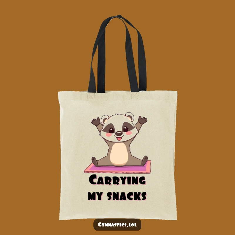 Funny Badger Split Gymnastics Tote Bag: Carry Your Cheer with Ease