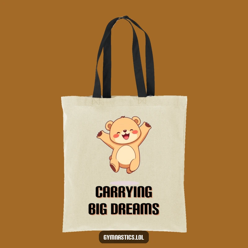 Funny Bear Cub Tote Bag: Durable Bag for Joyful Adventures