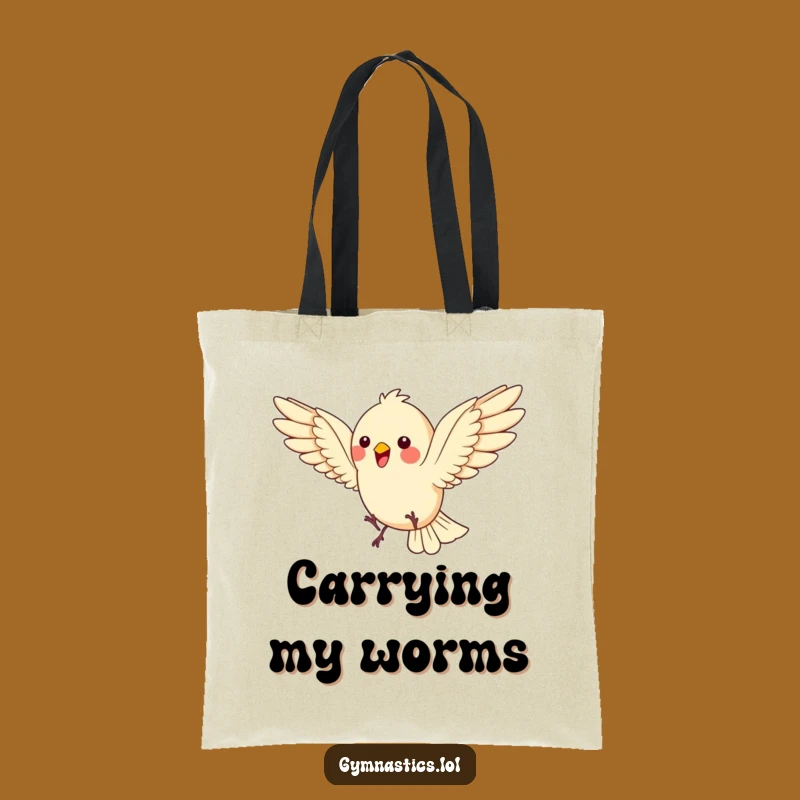 Funny Bird Somersault Tote Bag: Carry Your Bounce with Joy