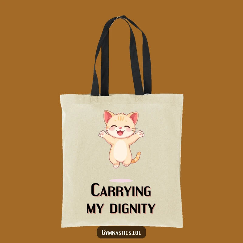 Funny Kitten Tote Bag: Carry Your Essentials with a Hilarious Balancing Cat Funny Gift
