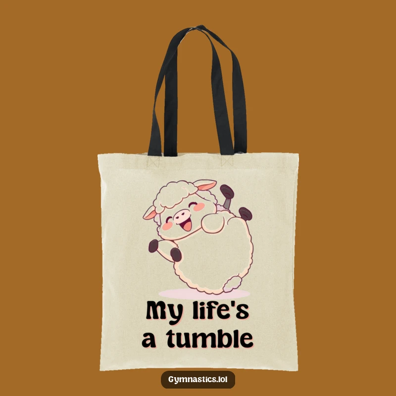 Funny Sheep Tote Bag: Giggling Ewe's Tumble for Your Everyday Humor