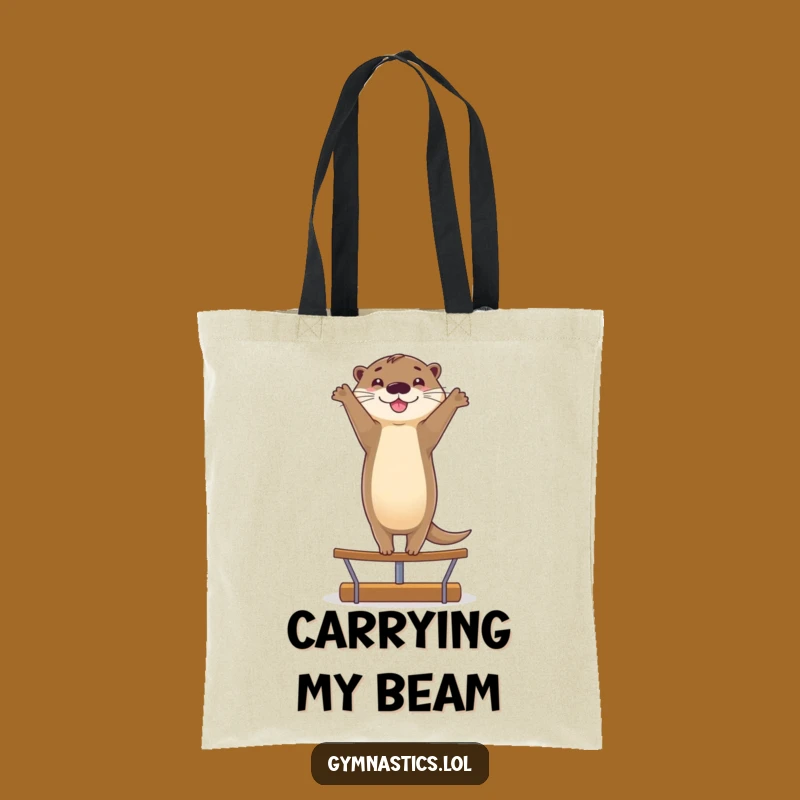 Funny Smiling Otter Handstand Tote Bag - Carry Your Fun Gift
