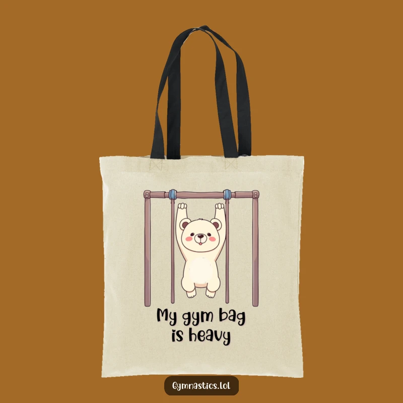 Funny Bear Gym Tote Bag: Carry Your Gear with Upside Down Humor