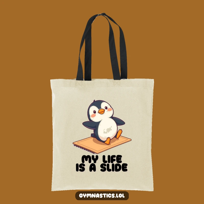 Funny Penguin Gymnastics Tote Bag - Playful Accessory for All